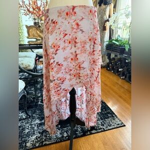 ALLSAINTS Slvina Momo Midi Asymmetrical Skirt - Sz 6